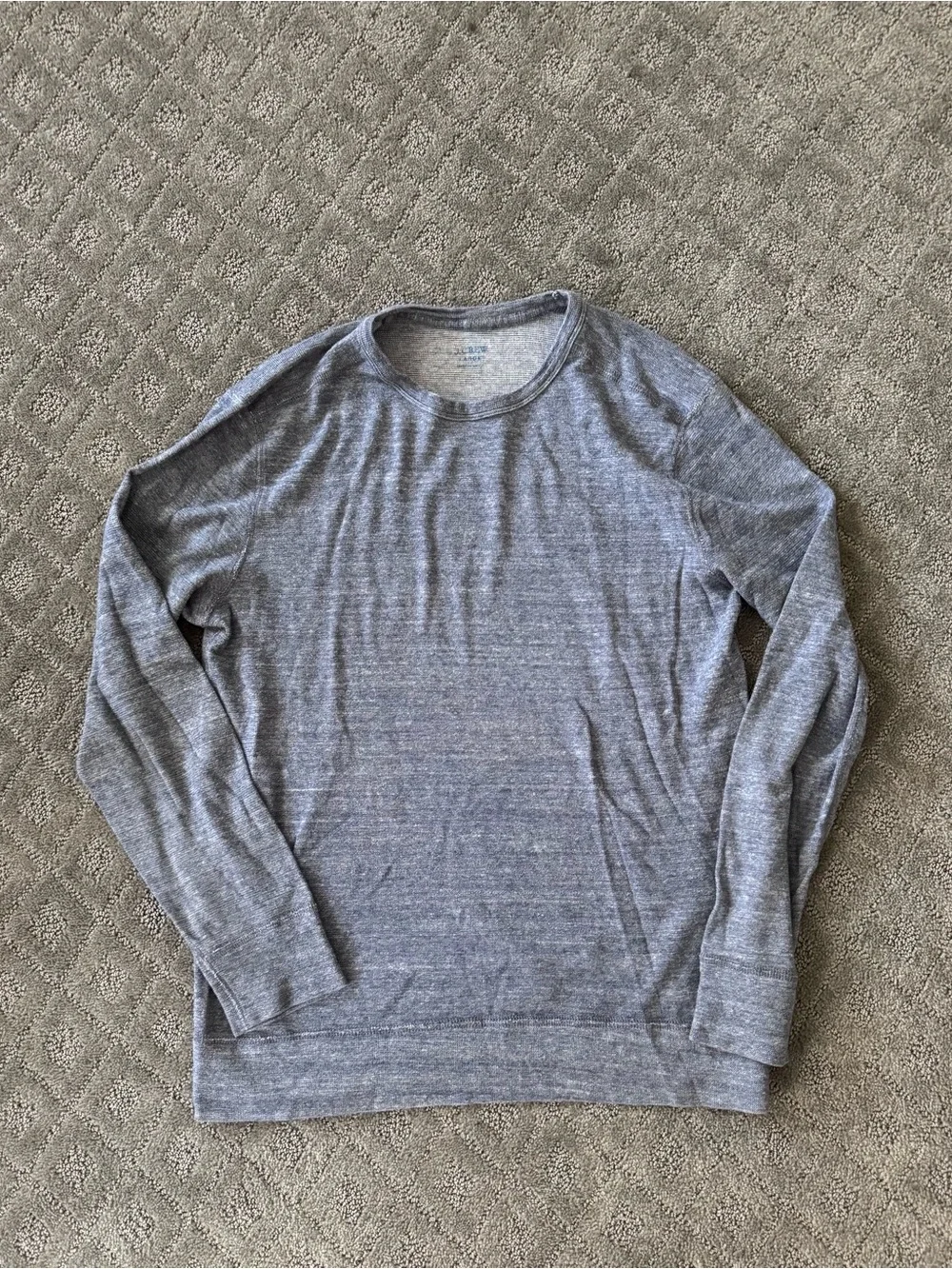 Men's J. Crew Crewneck Shirt Thermal Like Casual Size L